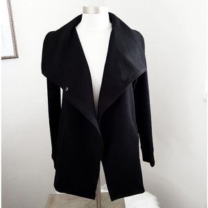 Kensie Asymmetrical Textured Shawl Collar Coat